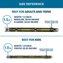 Bat Signal Full Color Black White Yellow Seatbelt Belt - BATMAN/Bat Signal Triple Stripe Black/White/Yellow Webbing