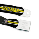 Bat Signal Full Color Black White Yellow Seatbelt Belt - BATMAN/Bat Signal Triple Stripe Black/White/Yellow Webbing
