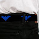 Nightwing Logo Full Color Black Blue Seatbelt Belt - Nightwing Logo Black/Blue Webbing