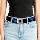 Nightwing Logo Full Color Black Blue Seatbelt Belt - Nightwing Logo Black/Blue Webbing