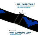 Nightwing Logo Full Color Black Blue Seatbelt Belt - Nightwing Logo Black/Blue Webbing
