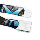Nightwing Logo2 Full Color Black Blues Yellow Seatbelt Belt - NIGHTWING Poses/Logo Black/Blues Webbing