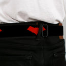 Red Hood Logo Full Color Black Red Seatbelt Belt - Red Hood Logo Black/Red Webbing