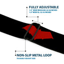 Red Hood Logo Full Color Black Red Seatbelt Belt - Red Hood Logo Black/Red Webbing