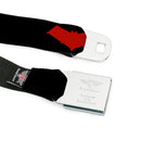 Red Hood Logo Full Color Black Red Seatbelt Belt - Red Hood Logo Black/Red Webbing
