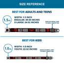 Red Hood Logo Full Color Black Red Seatbelt Belt - RED HOOD/Face/Logo Weathered Black/Reds/White Webbing