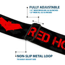 Red Hood Logo Full Color Black Red Seatbelt Belt - RED HOOD/Logo Weathered Black/Gray/Red Webbing