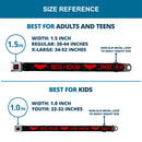Red Hood Logo Full Color Black Red Seatbelt Belt - RED HOOD/Logo Weathered Black/Gray/Red Webbing