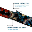 Batman Full Color Black Red Seatbelt Belt - Flashpoint Batman Action Pose2/Shattered Bat Signal/Cityscape Webbing