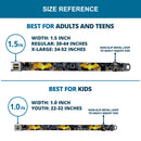 Bat Shield Full Color Black Golden Yellow Seatbelt Belt - Bat Shield/Urban Legend Action Poses/Fire Full Color/Golden Yellow Webbing