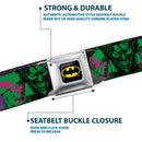 Batman Full Color Black Yellow Seatbelt Belt - Batman & Joker Comic Strip Webbing