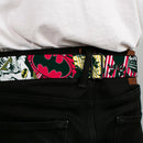 Batman Full Color Black Yellow Seatbelt Belt - Batman Caped Crusader Webbing