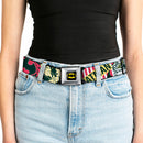 Batman Full Color Black Yellow Seatbelt Belt - Batman Caped Crusader Webbing