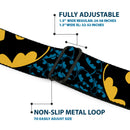 Batman Full Color Black Yellow Seatbelt Belt - Bat Signals Stacked w/CLOSE-UP Blue/Black/Yellow Webbing