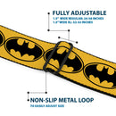 Batman Full Color Black Yellow Seatbelt Belt - Bat Signal-3 Yellow/Black/Yellow Webbing