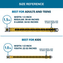 Batman Full Color Black Yellow Seatbelt Belt - Bat Signal-3 Yellow/Black/Yellow Webbing