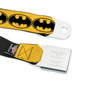 Batman Full Color Black Yellow Seatbelt Belt - Bat Signal-3 Yellow/Black/Yellow Webbing
