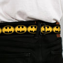 Batman Full Color Black Yellow Seatbelt Belt - Bat Signal-3 Black/Yellow/Black Webbing