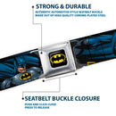 Batman Full Color Black Yellow Seatbelt Belt - Bat Signal-3 Black/Yellow/Black Webbing