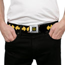 Batman Full Color Black Yellow Seatbelt Belt - Bat Signal-1 Black/Yellow Webbing