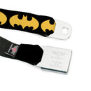 Batman Full Color Black Yellow Seatbelt Belt - Bat Signal-1 Black/Yellow Webbing