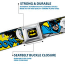 Batman Full Color Black Yellow Seatbelt Belt - Batman Scene1 Webbing