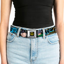 Batman Full Color Black Yellow Seatbelt Belt - Batman & Villains1 Webbing
