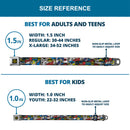 Batman Full Color Black Yellow Seatbelt Belt - Batman & Joker Comic Blocks Webbing