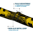 Batman Full Color Black Yellow Seatbelt Belt - Batman Shield CLOSE-UP Sketch Black/Yellow Webbing