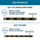 Batman Full Color Black Yellow Seatbelt Belt - Zebra Bat Signal Black/Gray/Yellow/Black Webbing