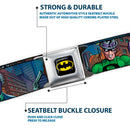Batman Full Color Black Yellow Seatbelt Belt - BATMAN & Villains2/Cityscape Webbing