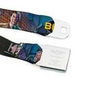 Batman Full Color Black Yellow Seatbelt Belt - BATMAN & Villains2/Cityscape Webbing