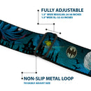 Batman Full Color Black Yellow Seatbelt Belt - Batman Gothic Knights Poses Webbing