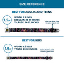 Batman Full Color Black/Yellow Seatbelt Belt - Batman Batgirl and Joker Comic Book Cover Face Close-Ups Black Webbing