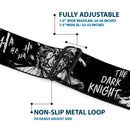 Batman Full Color Black/Yellow Seatbelt Belt - Batman THE DARK KNIGHT and Joker Smiling Sketch Close-Ups Black/White Webbing