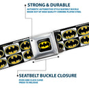 Batman Full Color Black/Yellow Seatbelt Belt - THE JOKER Smiling Eyes Sketch Close-Up Black/White Webbing