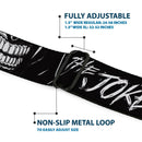 Batman Full Color Black/Yellow Seatbelt Belt - THE JOKER Smiling Eyes Sketch Close-Up Black/White Webbing