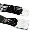 Batman Full Color Black/Yellow Seatbelt Belt - THE JOKER Smiling Eyes Sketch Close-Up Black/White Webbing