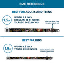 Batman Full Color Black Silver Black Seatbelt Belt - BATMAN ARKHAM ASYLUM Patients Joker/Poison Ivy/Harley Quinn Webbing