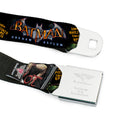 Batman Full Color Black Silver Black Seatbelt Belt - BATMAN ARKHAM ASYLUM Patients Joker/Poison Ivy/Harley Quinn Webbing