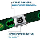 Batman Full Color Black Silver Black Seatbelt Belt - Batman Utility Belt Grays Webbing