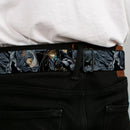 Batman Full Color Black Silver Black Seatbelt Belt - New 52 Batman Shooting/Jumping Poses Grays Webbing