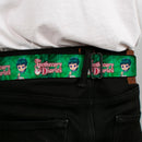 THE APOTHECARY DIARIES Title Logo Full Color Black/Red/White Seatbelt Belt - THE APOTHECARY DIARIES Maomao Grinding Pose and Title Logo Greens Webbing