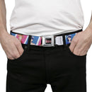 THE APOTHECARY DIARIES Title Logo Full Color Black/Red/White Seatbelt Belt - The Apothecary Diaries Gyokuyo and Lihua Pose Blocks White/Pink/Blue Webbing