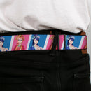 THE APOTHECARY DIARIES Title Logo Full Color Black/Red/White Seatbelt Belt - The Apothecary Diaries Gyokuyo and Lihua Pose Blocks White/Pink/Blue Webbing