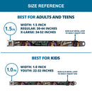 CATWOMAN Bombshell Face Full Color Purple Seatbelt Belt - CATWOMAN-NINE LIVES OF A FELINE FATALE Bombshell Pose/Diamonds Webbing