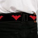 Nightwing Logo Full Color Black Red Seatbelt Belt - Nightwing Logo Black/Red Webbing