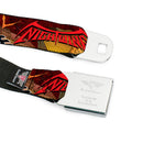 Nightwing Logo Full Color Black Red Seatbelt Belt - NIGHTWING Poses/Bats Welcome to Gotham Comic Book Cover Webbing