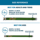 Mera Logo Full Color Black Red Gold Seatbelt Belt - MERA Bombshell Salute Pose/Scales Greens/Gold Webbing