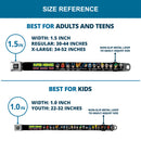 DC Round Logo Black/Silver Seatbelt Belt - DC Originals SUPER HEROES HAVE ISSUES TOO! Faces/Issues Black Webbing